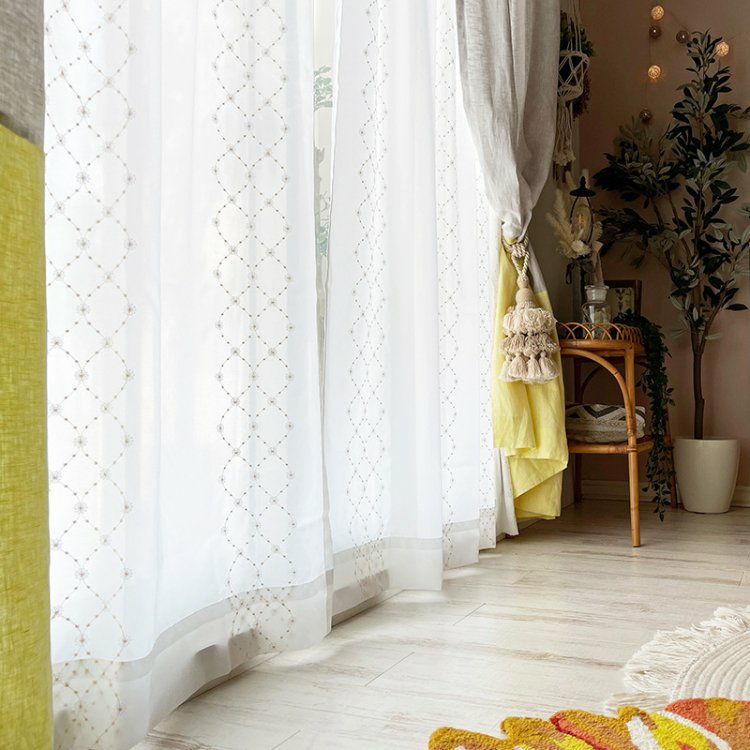 ピンクベージュレース植物柄シングルウェーブ手作りネックウォーマー新品 