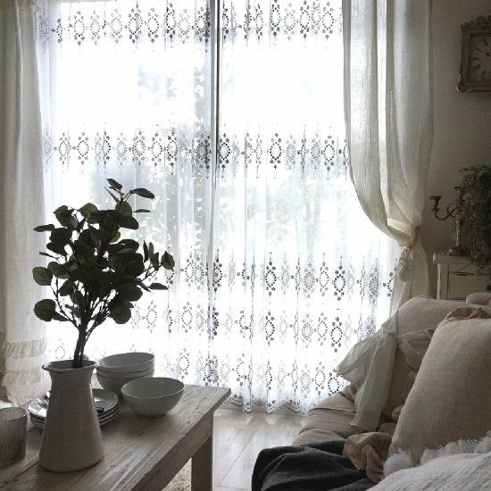 ○当店オリジナル○【トルコ刺繍レースカーテン】□1.5倍ひだ仕様