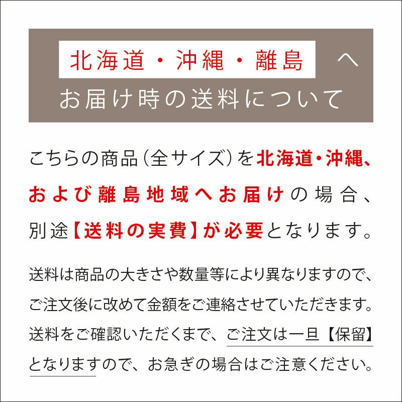 北海道・沖縄・離島は実費送料が必要