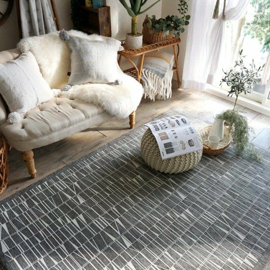 フィンレイソン　CORONNA（コロナ）ラグ　95×130cm　　グレー Finlayson（フィンレイソン）】おしゃれな北欧デザインラグ