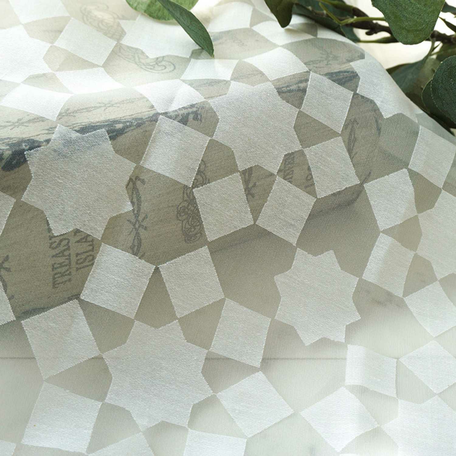 オクタグラムデザインのオパールレース＜レースナジュム ホワイト＞