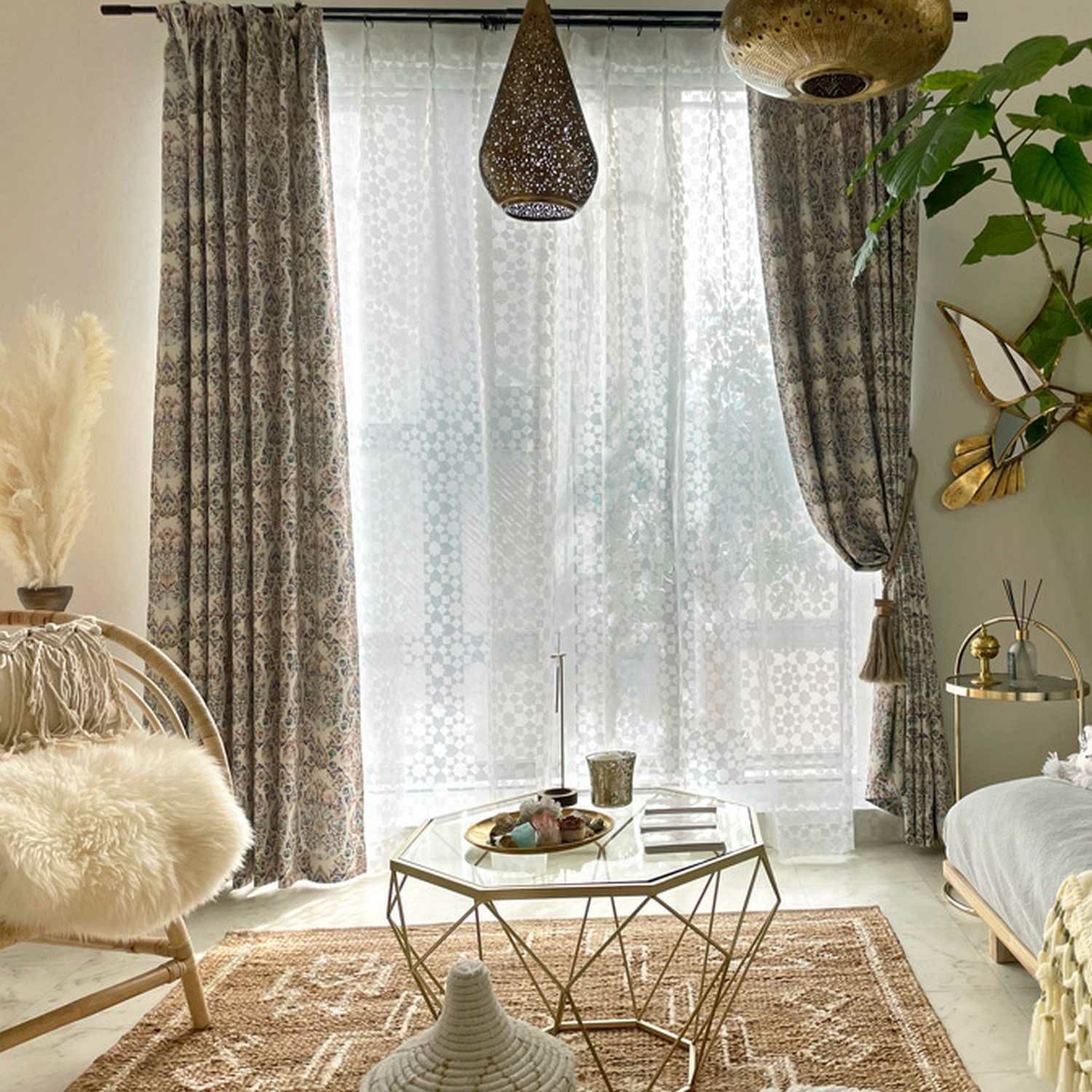 オクタグラムデザインのオパールレース＜レースナジュム ホワイト＞