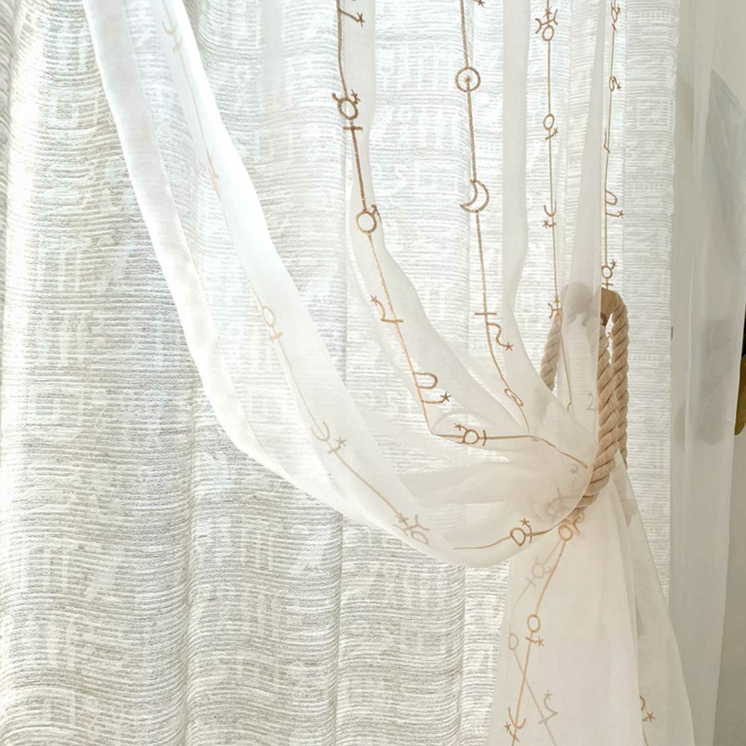 惑星記号モチーフのオリジナル刺繍レース＜レース ナハトカマル＞