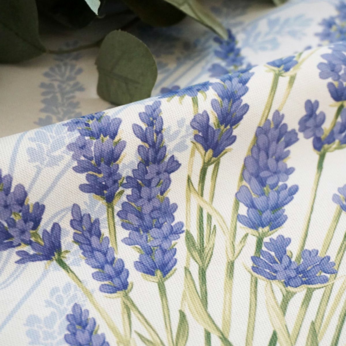 ラベンダー柄のオリジナル遮光カーテン＜スウィートラベンダー＞