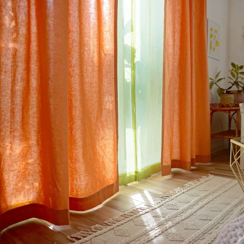 Cotton＆Linen 天然素材100％使用のナチュラルカーテン ＜feel earth