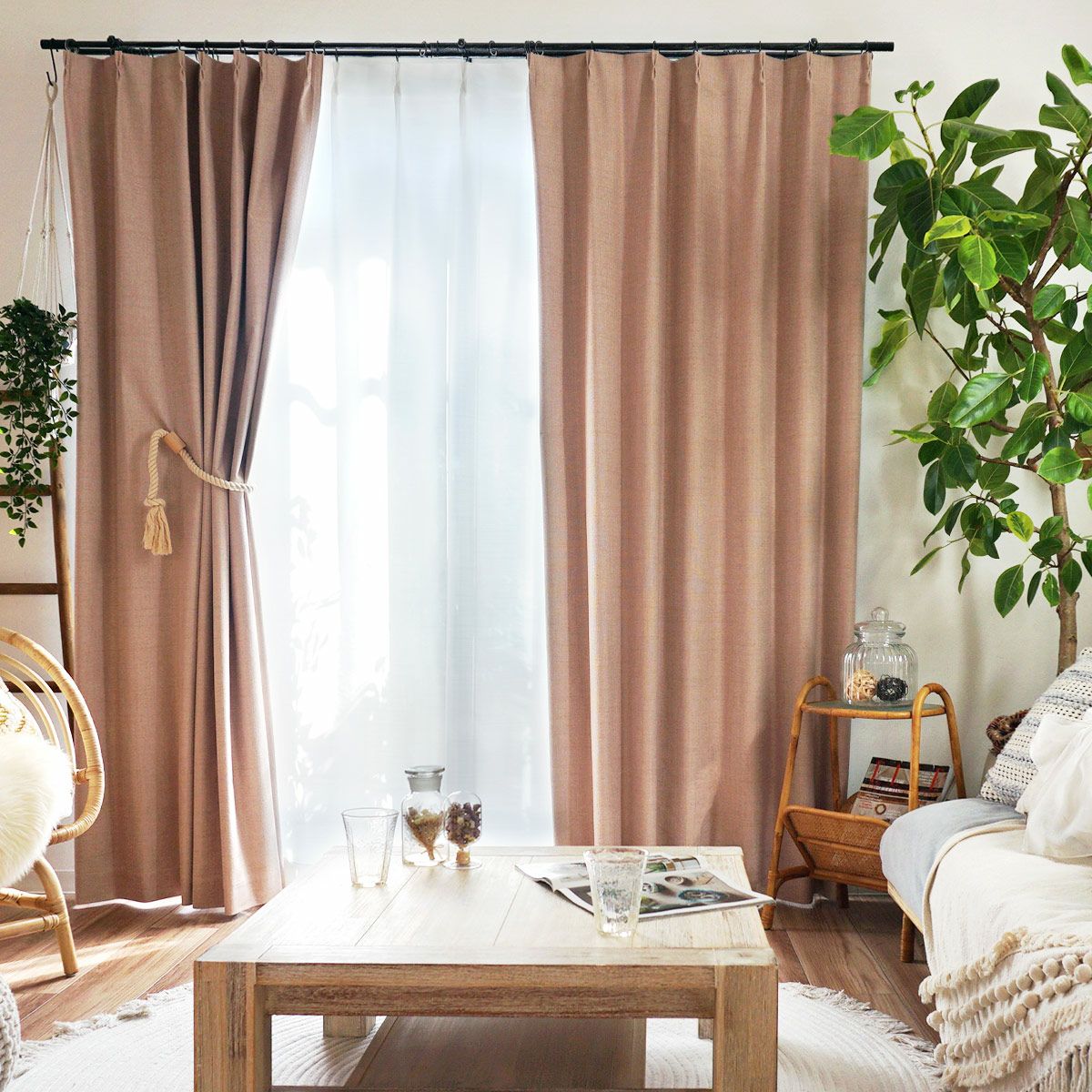 フリンジカーテンシリーズ 裏地付き・遮光・遮熱・防音 フリンジ